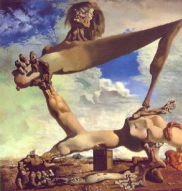 Salvador Dalì, Costruzioe molle con fave bollite: presagio di guerra civile